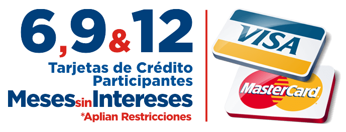 Meses sin intereses con tarjetas participantes
